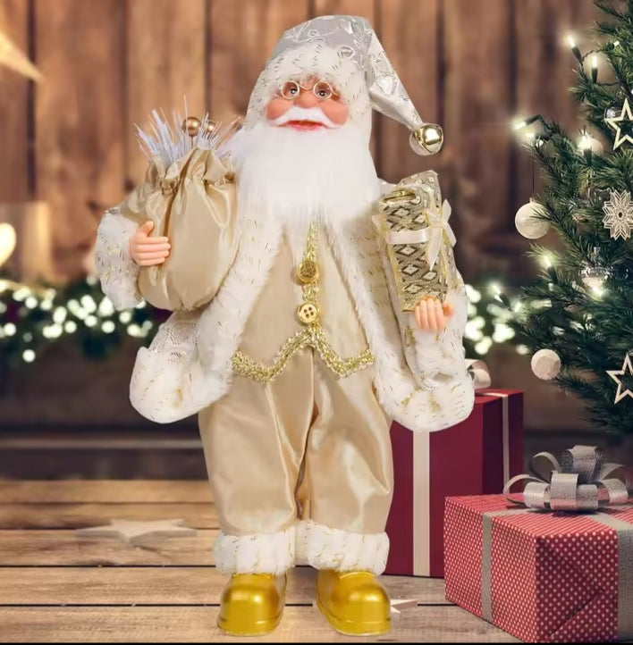 Premium Christmas Standing Santa Claus Decoration Doll – Holiday Home Decor Figurine