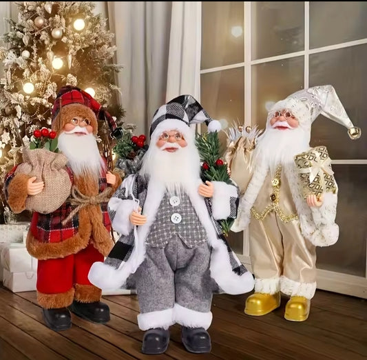 Premium Christmas Standing Santa Claus Decoration Doll – Holiday Home Decor Figurine
